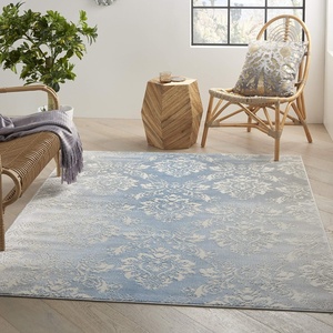image:imageNourison Home Elation Ivory Grey 2 x 3 Area Rug  Easy Clean Non Shedding Bed Room Living Room Dining Room Kitchen 2 x 3Ivory Blue