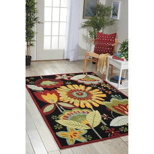 image:imageNourison Home Fantasy Aqua 19 x 29 Area Rug  Easy Clean Non Shedding Bed Room Living Room Dining Room Kitchen 2 x 3Black