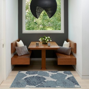image:imageNourison Home Garden Oasis Natural 3 x 5 Area Rug  Easy Clean Non Shedding Bed Room Living Room Dining Room Kitchen 3 x 5Blue