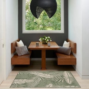 image:imageNourison Home Garden Oasis Navy 3 x 5 Area Rug  Easy Clean Non Shedding Bed Room Living Room Dining Room Kitchen 3 x 5Green Ivory
