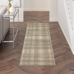 image:imageNourison Home Grafix Red 3 x 5 Area Rug Modern Plaid Bed Room Living Room Dining Room Kitchen Easy Clean Non Shedding 3x5Olive