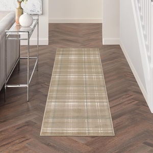 image:imageNourison Home Grafix Red 3 x 5 Area Rug Modern Plaid Bed Room Living Room Dining Room Kitchen Easy Clean Non Shedding 3x5Taupe
