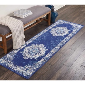 image:imageNourison Home Grafix Traditional Navy Blue 3 x 5 AreaRug EasyCleaning Non Shedding Bed Room Living Room Dining Room Kitchen 3x5Navy Blue