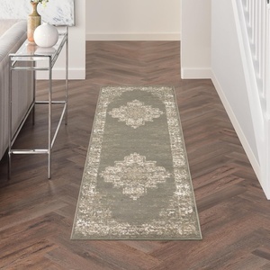 image:imageNourison Home Grafix Traditional Navy Blue 3 x 5 AreaRug EasyCleaning Non Shedding Bed Room Living Room Dining Room Kitchen 3x5Olive