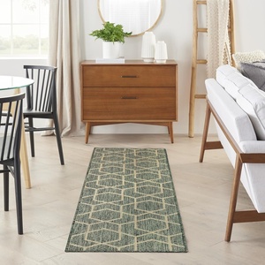 image:imageNourison Home Horizon IndoorOutdoor Green 3 x 5 Area Rug  Easy Clean Non Shedding Bed Room Living Room Dining Room Kitchen 3 x 5Green