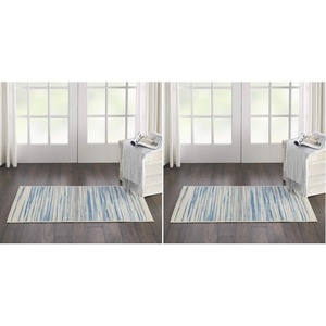 image:imageNourison Home Jubilant Blue 3 x 5 Area Rug  Easy Clean Non Shedding Bed Room Living Room Dining Room Kitchen 3 x 5