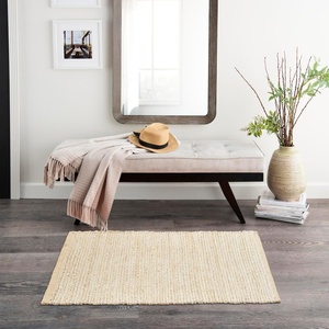 image:imageNourison Home Natural Jute Ivory 5 x 7 Area Rug  Easy Clean Non Shedding Bed Room Living Room Dining Room Kitchen 5 x 7Ivory