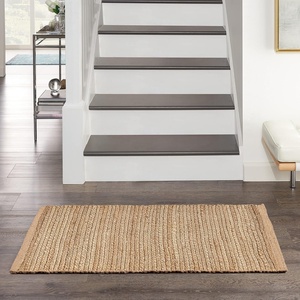 image:imageNourison Home Natural Jute Ivory 5 x 7 Area Rug  Easy Clean Non Shedding Bed Room Living Room Dining Room Kitchen 5 x 7Natural