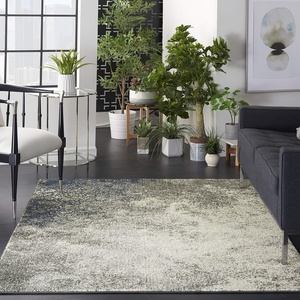 image:imageNourison Home Passion CharcoalIvory 110 x 210 AreaRug Modern Abstract EasyCleaning Non Shedding Bed Room Living Room Dining Room Kitchen 2 x 3Charcoal Ivory