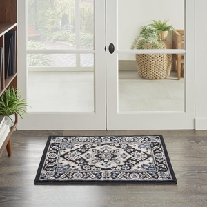 image:imageNourison Home Passion Ivory Grey 110 x 210 Area Rug  Easy Clean Non Shedding Bed Room Living Room Dining Room Kitchen 2 x 3Black Ivory