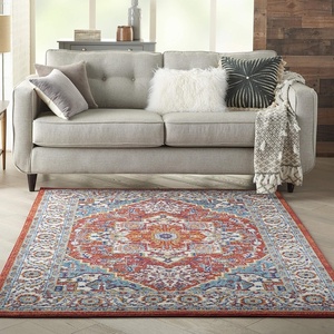 image:imageNourison Home Passion Ivory Grey 110 x 210 Area Rug  Easy Clean Non Shedding Bed Room Living Room Dining Room Kitchen 2 x 3Red Multi Colored