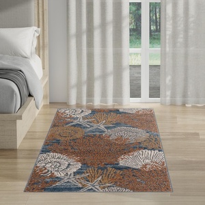 image:imageNourison Home Pompeii Blue Multicolor 2 x 3 Area Rug  Easy Clean Non Shedding Bed Room Living Room Dining Room Kitchen 2 x 3