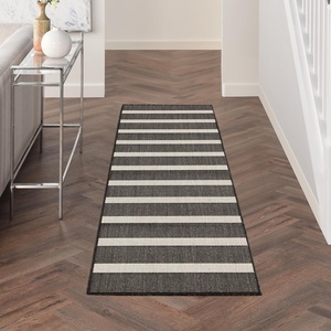 image:imageNourison Home Positano Charcoal Ivory 5 x 7 Area Rug  Easy Clean Non Shedding Bed Room Living Room Dining Room Kitchen 5 x 7Black Ivory