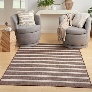 image:imageNourison Home Positano Charcoal Ivory 5 x 7 Area Rug  Easy Clean Non Shedding Bed Room Living Room Dining Room Kitchen 5 x 7Natural Ivory