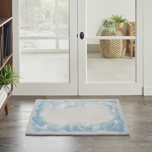 image:imageNourison Home Prismatic Modern Abstract Sea Mist Blue 2 x 3 Area Rug Easy Cleaning Non Shedding Bed Room Living Room Dining Room Kitchen 2x3Sea Mist Blue