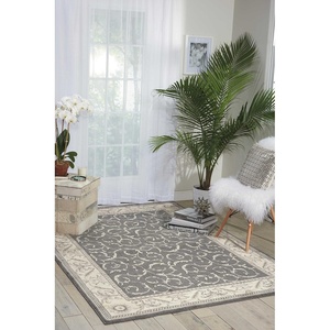 image:imageNourison Home Somerset Ivory 2 x 29 Area Rug  Easy Clean Non Shedding Bed Room Living Room Dining Room Kitchen 2 x 3Charcoal
