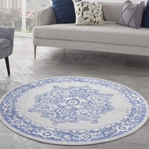 image:imageNourison Home Whimsicle Ivory Blue 3 x 5 Area Rug  Easy Clean Non Shedding Bed Room Living Room Dining Room Kitchen 3 x 5Grey Blue