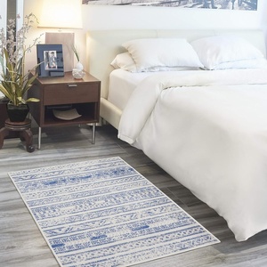 image:imageNourison Home Whimsicle Tribal Navy Ivory 3 x 5 Area Rug Easy Cleaning Non Shedding Bed Room Living Room Dining Room Kitchen 3x5Ivory Blue