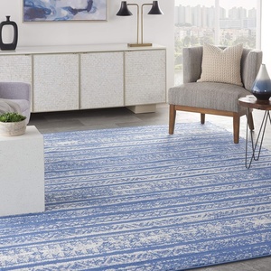 image:imageNourison Home Whimsicle Tribal Navy Ivory 3 x 5 Area Rug Easy Cleaning Non Shedding Bed Room Living Room Dining Room Kitchen 3x5Light Blue Ivory