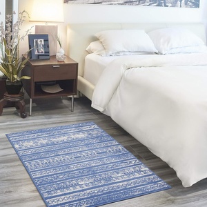 image:imageNourison Home Whimsicle Tribal Navy Ivory 3 x 5 Area Rug Easy Cleaning Non Shedding Bed Room Living Room Dining Room Kitchen 3x5LtblueIvory