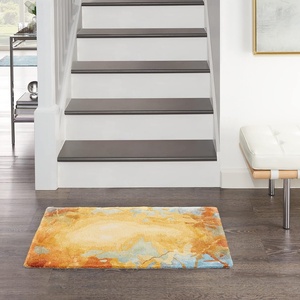 image:imageNourison Prismatic Abstract GoldMulticolor 2 x 3 arearug easyclean Non Shedding Bed Room Living Room Dining Room Kitchen 2x3