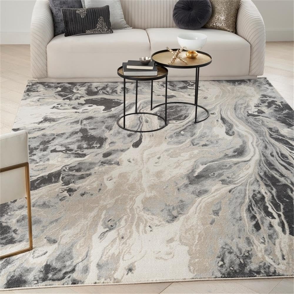 image:imageInspire Me Home Dcor Elegance Multicolor 53 x 73 Area Rug  Easy Clean Non Shedding Bed Room Living Room Dining Room Kitchen 5 x 7Multi Color
