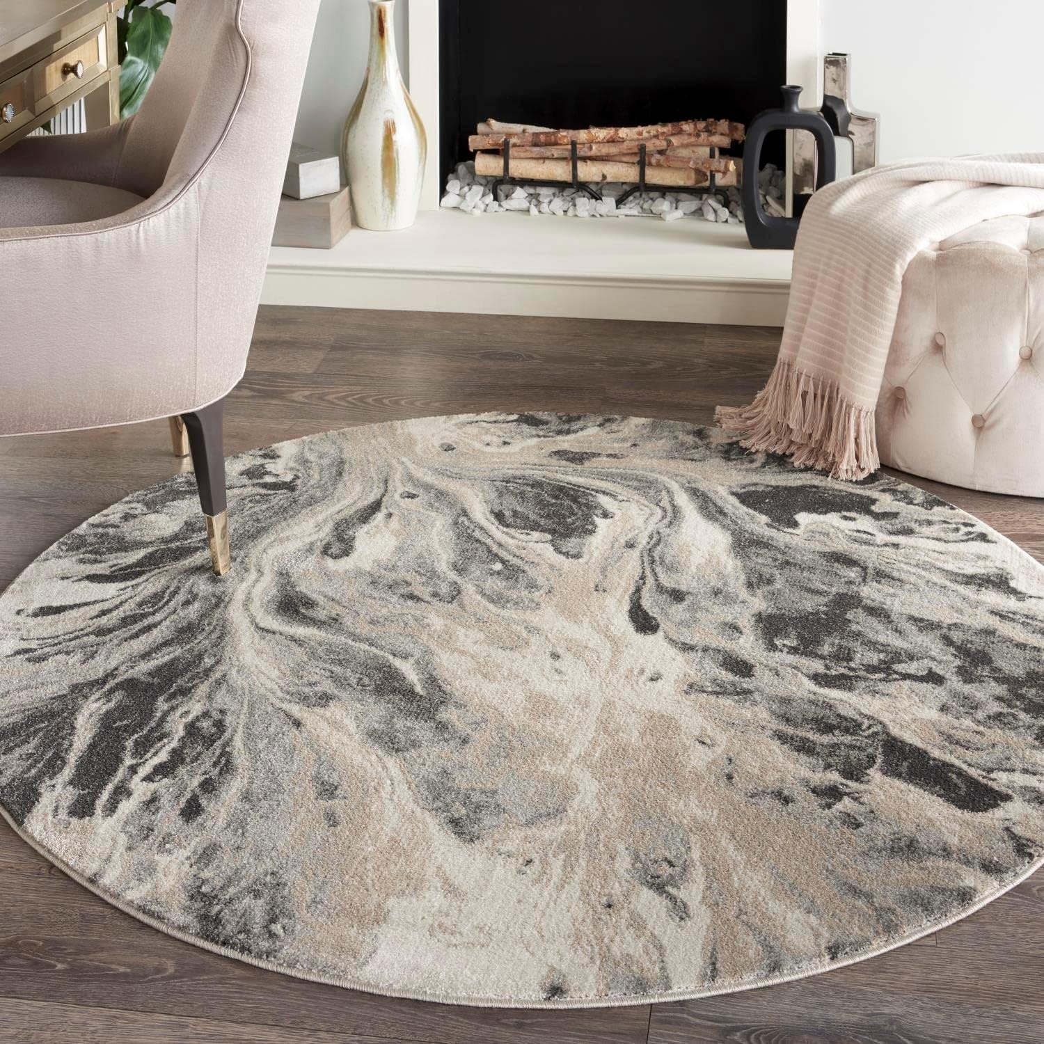image:imageInspire Me Home Dcor Elegance Multicolor 53 x 73 Area Rug  Easy Clean Non Shedding Bed Room Living Room Dining Room Kitchen 5 x 7Multi Color