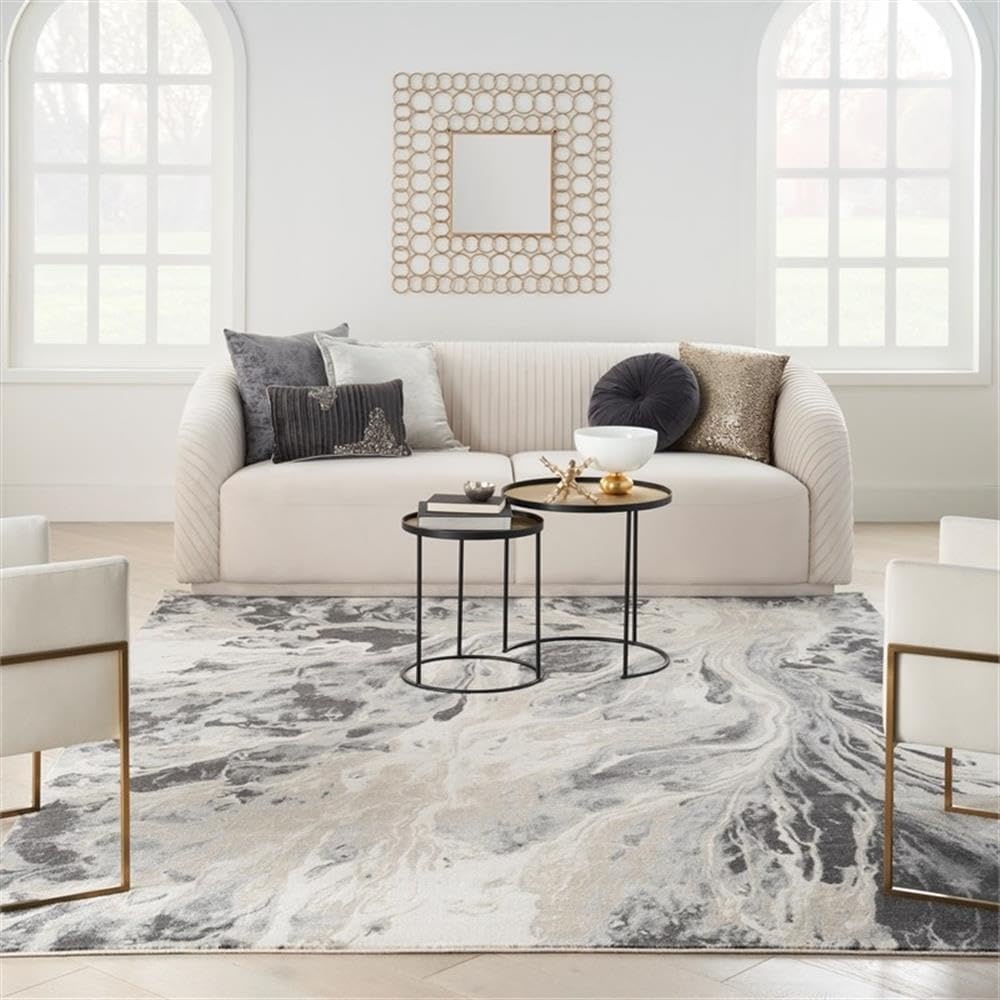 image:imageInspire Me Home Dcor Elegance Multicolor 53 x 73 Area Rug  Easy Clean Non Shedding Bed Room Living Room Dining Room Kitchen 5 x 7Multi Color