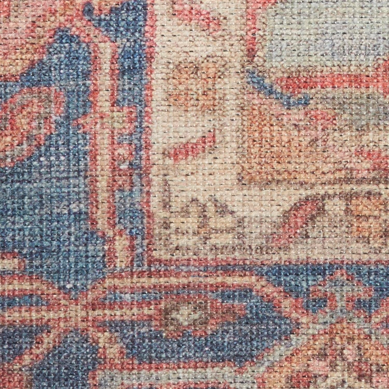 image:imageNourison Home Vintage Washables Blue Green 2 x 6 Area Rug  Easy Clean Non Shedding Bed Room Living Room Dining Room Kitchen 6 RunnerBlue Coral