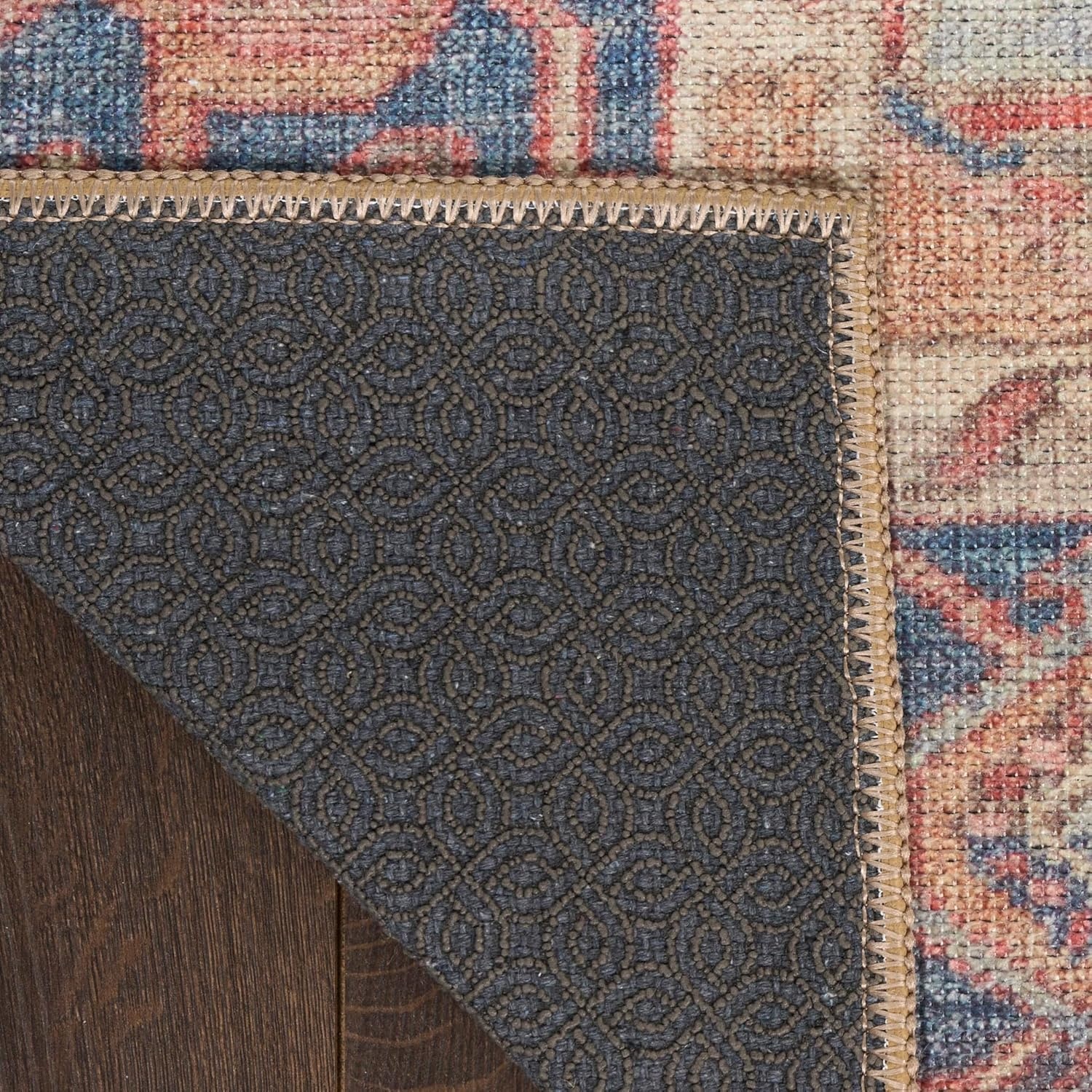 image:imageNourison Home Vintage Washables Blue Green 2 x 6 Area Rug  Easy Clean Non Shedding Bed Room Living Room Dining Room Kitchen 6 RunnerBlue Coral