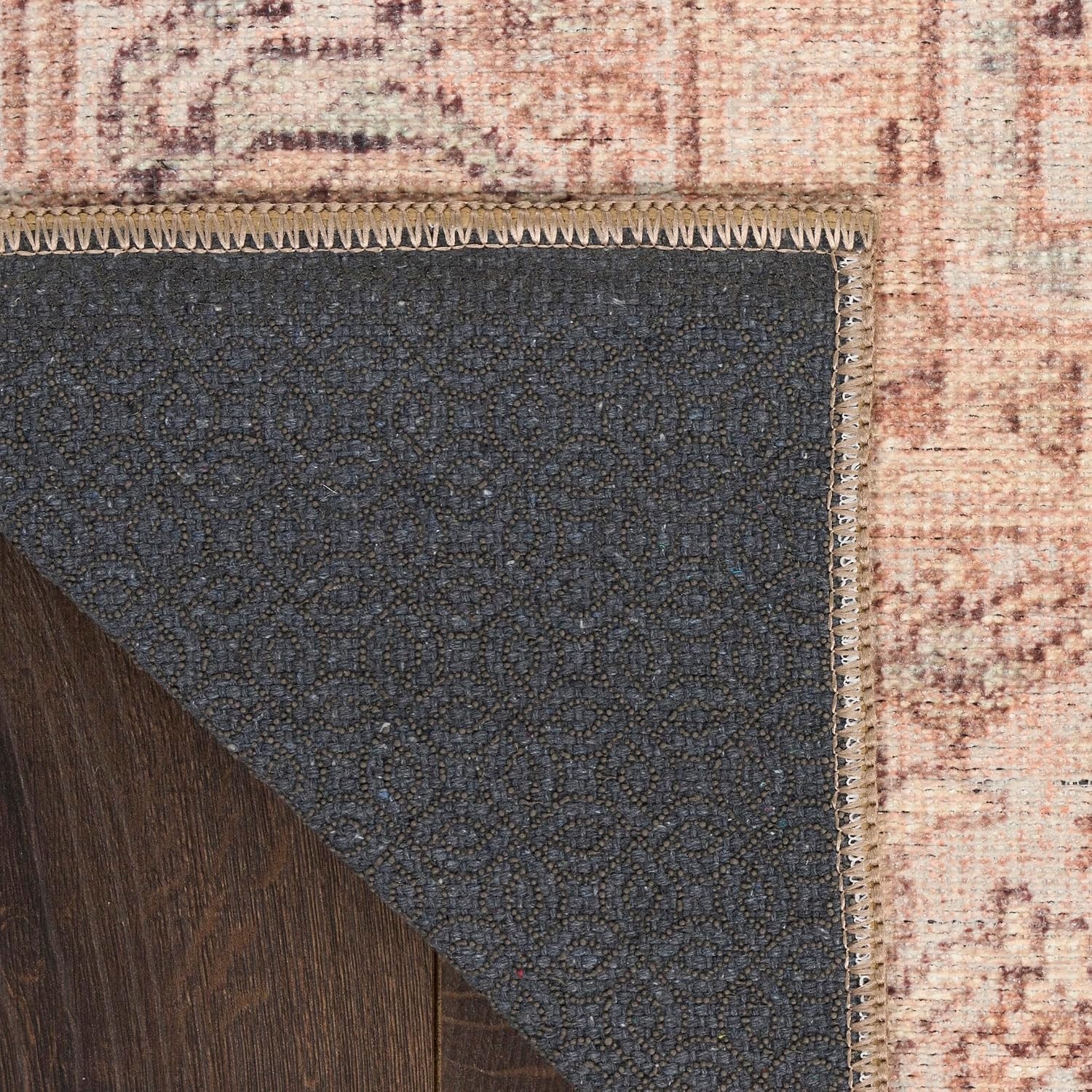 image:imageNourison Home Vintage Washables Coral Mint 53 x 73 Area Rug  Easy Clean Non Shedding Bed Room Living Room Dining Room Kitchen 5 x 7Coral Mint