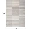 image:imageInspire Me Home Dcor Brushstrokes Striped Beige Silver 9 x 12 AreaRug EasyCleaning Non Shedding Bed Room Living Room Dining Room Kitchen 9x12Silver Grey