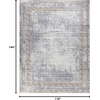 image:imageInspire Me Home Dcor Daydream Solid Silver 22 x 76 Area Rug Easy Cleaning Non Shedding Bed Room Living Room Dining Room Kitchen 2x8Silver
