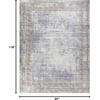 image:imageInspire Me Home Dcor Daydream Solid Silver 22 x 76 Area Rug Easy Cleaning Non Shedding Bed Room Living Room Dining Room Kitchen 2x8Silver