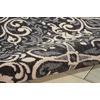 image:imageNourison Caribbean Transitional IvoryCharcoal 23 x 76 Area Rug Easy Cleaning Non Shedding Bed Room Living Room Dining Room Kitchen 2x7Charcoal