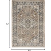image:imageNourison Concerto IvoryGrey 3 x 5 Area Rug Transitional Bed Room Living Room Dining Room Kitchen Easy Cleaning Non Shedding 3x5Beige Grey