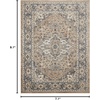 image:imageNourison Concerto IvoryGrey 3 x 5 Area Rug Transitional Bed Room Living Room Dining Room Kitchen Easy Cleaning Non Shedding 3x5Beige Grey