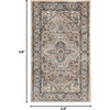 image:imageNourison Concerto IvoryGrey 3 x 5 Area Rug Transitional Bed Room Living Room Dining Room Kitchen Easy Cleaning Non Shedding 3x5Beige Grey