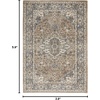 image:imageNourison Concerto IvoryGrey 3 x 5 Area Rug Transitional Bed Room Living Room Dining Room Kitchen Easy Cleaning Non Shedding 3x5Beige Grey