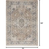 image:imageNourison Concerto IvoryGrey 3 x 5 Area Rug Transitional Bed Room Living Room Dining Room Kitchen Easy Cleaning Non Shedding 3x5Beige Grey
