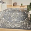 image:imageNourison Concerto IvoryGrey 3 x 5 Area Rug Transitional Bed Room Living Room Dining Room Kitchen Easy Cleaning Non Shedding 3x5Blue