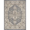 image:imageNourison Concerto IvoryGrey 3 x 5 Area Rug Transitional Bed Room Living Room Dining Room Kitchen Easy Cleaning Non Shedding 3x5Blue