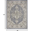 image:imageNourison Concerto IvoryGrey 3 x 5 Area Rug Transitional Bed Room Living Room Dining Room Kitchen Easy Cleaning Non Shedding 3x5Blue