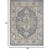 image:imageNourison Concerto IvoryGrey 3 x 5 Area Rug Transitional Bed Room Living Room Dining Room Kitchen Easy Cleaning Non Shedding 3x5Blue