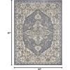 image:imageNourison Concerto IvoryGrey 3 x 5 Area Rug Transitional Bed Room Living Room Dining Room Kitchen Easy Cleaning Non Shedding 3x5Blue