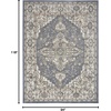image:imageNourison Concerto IvoryGrey 3 x 5 Area Rug Transitional Bed Room Living Room Dining Room Kitchen Easy Cleaning Non Shedding 3x5Blue