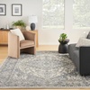 image:imageNourison Concerto IvoryGrey 3 x 5 Area Rug Transitional Bed Room Living Room Dining Room Kitchen Easy Cleaning Non Shedding 3x5Ivory Blue