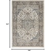 image:imageNourison Concerto IvoryGrey 3 x 5 Area Rug Transitional Bed Room Living Room Dining Room Kitchen Easy Cleaning Non Shedding 3x5Ivory Grey