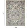 image:imageNourison Concerto IvoryGrey 3 x 5 Area Rug Transitional Bed Room Living Room Dining Room Kitchen Easy Cleaning Non Shedding 3x5Ivory Grey