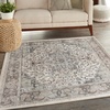 image:imageNourison Concerto IvoryGrey 3 x 5 Area Rug Transitional Bed Room Living Room Dining Room Kitchen Easy Cleaning Non Shedding 3x5Ivory Grey